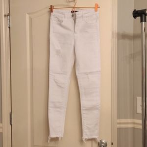Vervet by Flying Monkey White Crop Skinny Fit Jean